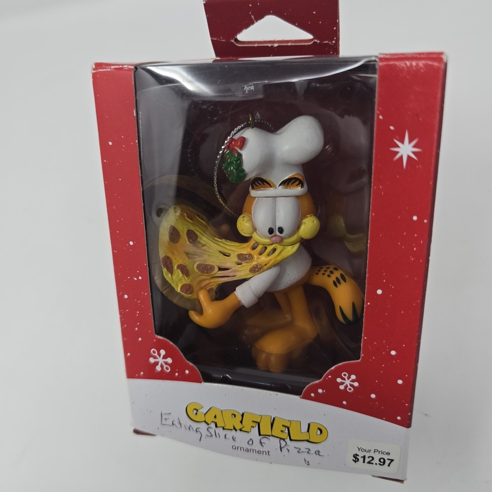Carlton Heirloom Garfield Cat With Pizza Holiday‎ Christmas Ornament CXOR 054F - Picture 4 of 4